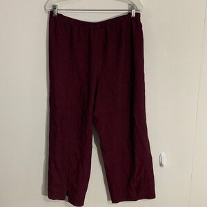 Niche Nilgun Derman Sz XXL NWT Burgundy pants